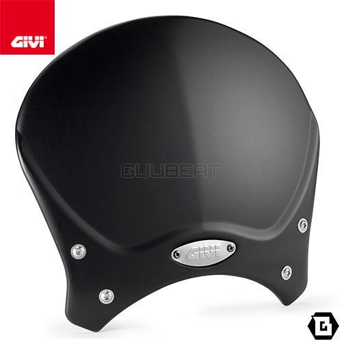 GIVI 100ALB スクリーン バイザー 汎用 ブラック/HONDA レブル500 / YAMAHA XSR 900 / YAMAHA XSR 700他専用