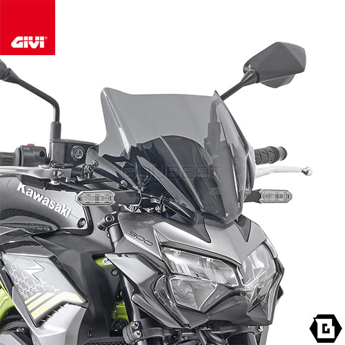 GIVI 1176A スクリーン スモーク/HONDA CB500F / KAWASAKI Z 900 / CFMOTO 650 NK専用