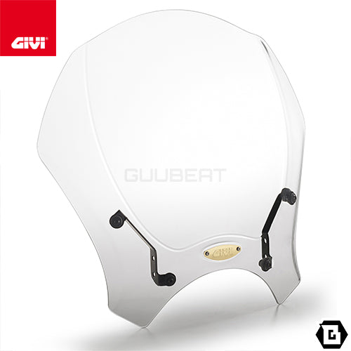 GIVI 140A スクリーン 汎用 クリア/HONDA レブル500 / YAMAHA XSR 900 / YAMAHA XSR 700 / BENELLI レオンチーノ 800他専用