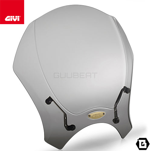 GIVI 140S スクリーン 汎用 スモーク/HONDA レブル500 / YAMAHA XSR 900 / YAMAHA XSR 700 / BENELLI レオンチーノ 800他専用