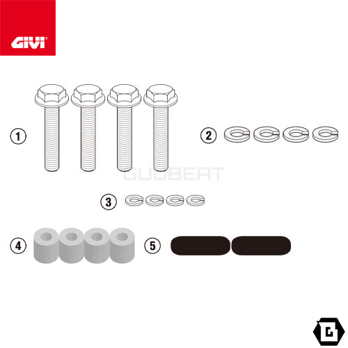 GIVI 2130KIT 取付キット サイドケースホルダー用/YAMAHA トレーサー 700 GT / YAMAHA トレーサー 700専用