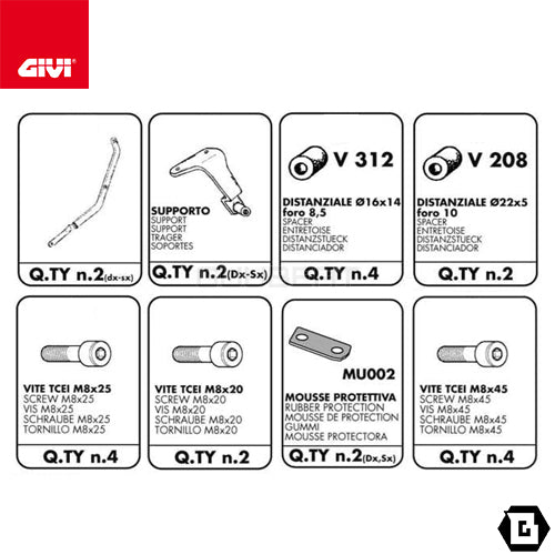 GIVI 340F リアキャリア モノラック MONORACK/YAMAHA FZS 600 フェザー専用