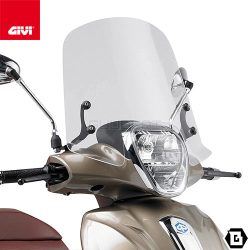 GIVI 357A スクリーン クリア/PIAGGIO ビバリー 300 IE / PIAGGIO ビバリー 350 / PIAGGIO ビバリー 125 IE専用
