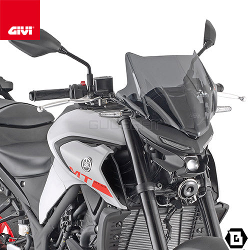 GIVI 4128S スクリーン スモーク/YAMAHA MT-03 321cc / KAWASAKI Z 650専用