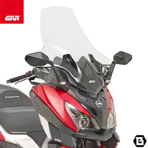 GIVI 7056DT スクリーン クリア/SYM JOYMAX Z 300 Z E5+ (25) / SYM クルージム 300 / SYM ジョイライド 300他専用
