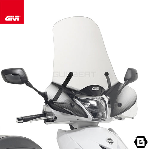 GIVI 7057A スクリーン クリア/KYMCO ターセリー S 300 / SYM HD 300 / SYM シンフォニー 125 ユーロ 5他専用