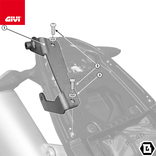 GIVI 7400KIT 取付ステー サイドバッグ サポート ホルダー用/DUCATI モンスター 1100 EVO / DUCATI モンスター 1100他専用