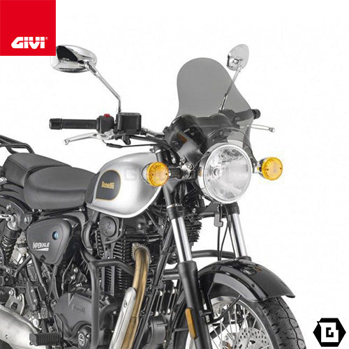 GIVI A201 ユニバーサルスクリーン スモーク/KAWASAKI Z 900 RS / BENELLI インペリアーレ 400 / ROYAL ENFIELD ハンター 350他専用