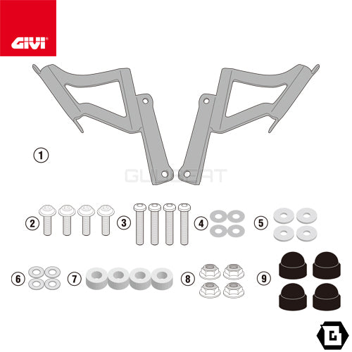 GIVI A4128A 取付キット スクリーン用 フィッティングキット/KAWASAKI Z 900 / KAWASAKI Z 650専用