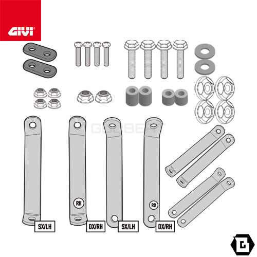GIVI A6119A 取付キット スクリーン用 フィッティングキット/KYMCO アジリティー 200 R16+ / KYMCO アジリティー 150 R16+他専用