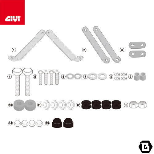 GIVI A7057A 取付キット スクリーン用 フィッティングキット/SYM HD 300専用