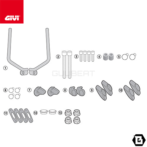 GIVI A7407A 取付キット スクリーン用 フィッティングキット/DUCATI スクランブラー 800 アイコン他専用