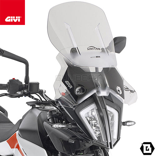 GIVI AF7711 スクリーン Airflow スライド 可変式 クリア/KTM 890 アドベンチャー / KTM 790 アドベンチャー他専用