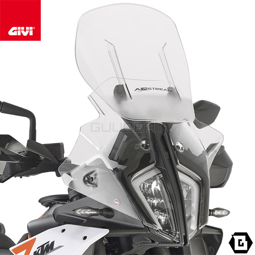 GIVI AF7716 スクリーン Airflow スライド 可変式 クリア/KTM 890 アドベンチャー / KTM 790 アドベンチャー / KTM 890 SMT専用