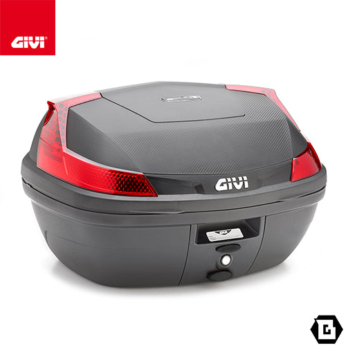 GIVI B47NML トップケース MONOLOCKタイプ 47L容量 BLADE レッドレンズ ベースプレート付属 ブラック