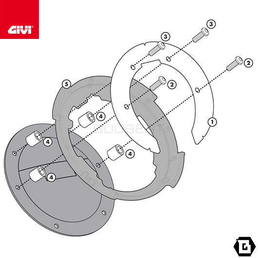 GIVI BF10 タンクロック アタッチメント/SUZUKI Vストローム 1000 / SUZUKI Vストローム 650専用