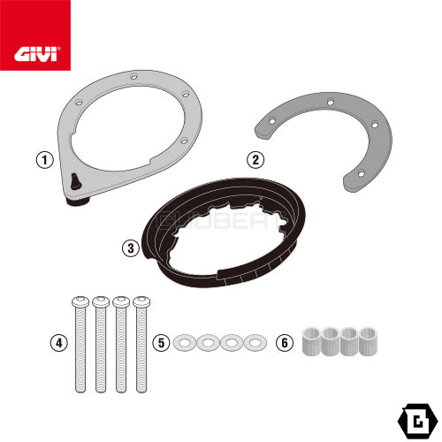 GIVI BF47 タンクロック アタッチメント/BMW R 1200 RT専用