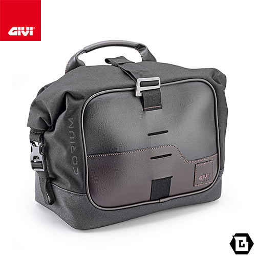 GIVI CRM106 サイドバッグ CORIUM 13L容量 片側 ダークブラウン / ブラック