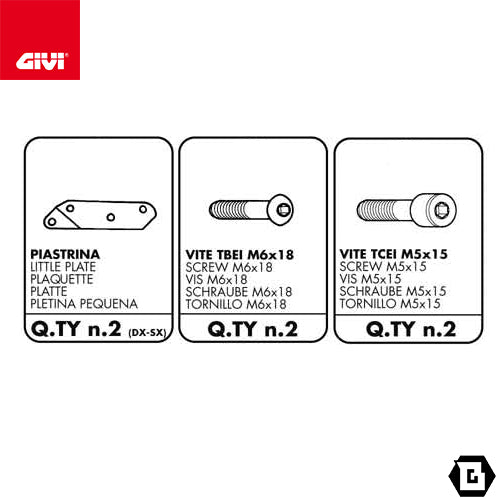 GIVI D214KIT フィッティングキット ステー スクリーン用/HONDA シルバーウイング 600 / HONDA シルバーウィング400専用