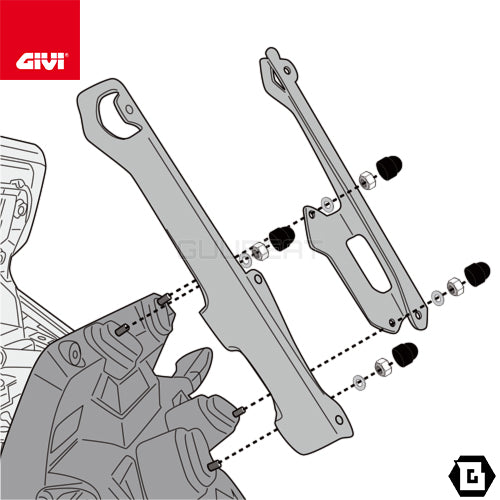 GIVI D5142KIT フィッティングキット ステー スクリーン用/BMW CE 04専用