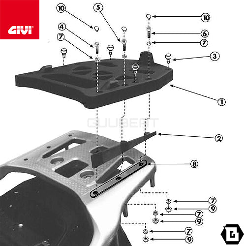 GIVI E213 リアキャリア|HONDA XL650V トランザルプ / バラデロ125 対応