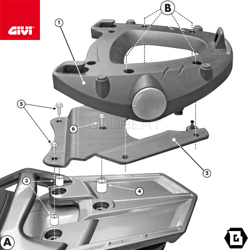 GIVI E228 リアキャリア モノキー ( MONOKEY ) トップケース用 M5ベースプレート付属/YAMAHA FJR 1300専用