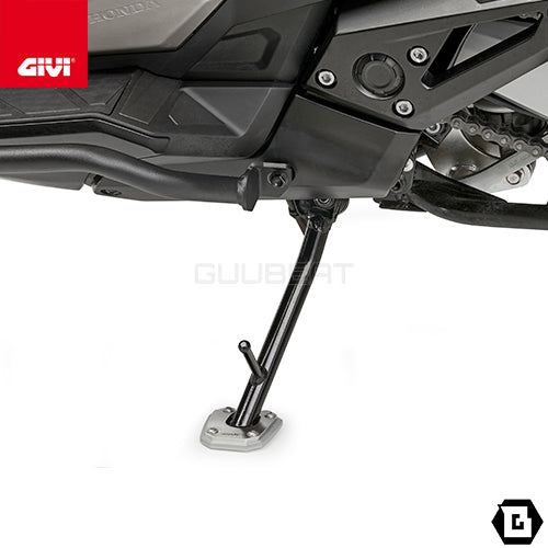GIVI ES1186 サイドスタンドプレート シルバー/HONDA X-ADV / HONDA フォルツァ750専用