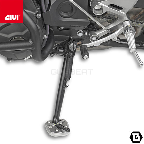 GIVI ES2122 サイドスタンドプレート シルバー/YAMAHA XSR 900 / YAMAHA トレーサー 900 / YAMAHA トレーサー 900 GT他専用