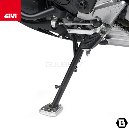 GIVI ES4103 サイドスタンド エクステンション アルミ ステンレス シルバー|KAWASAKI ヴェルシス 650 対応