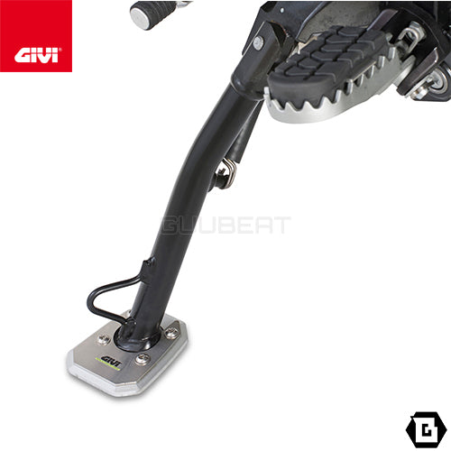 GIVI ES5102 サイドスタンドプレート シルバー/BMW R 1200 GS / BMW R 1200 GS ADVENTURE専用