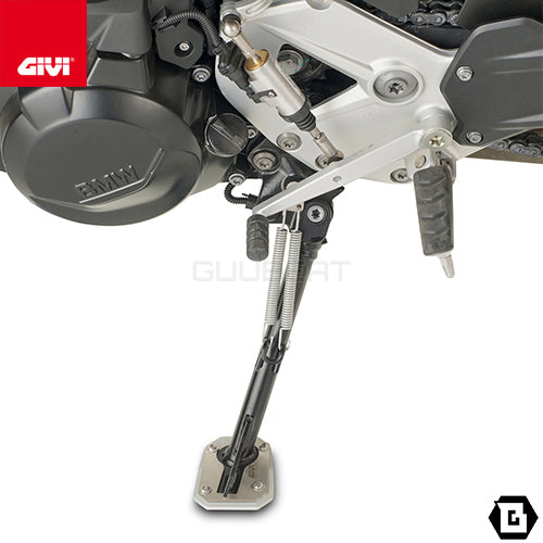GIVI ES5137 サイドスタンド エクステンション アルミ ステンレス シルバー|BMW F 900 R / F 900 XR 対応