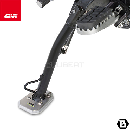 GIVI ES7411 サイドスタンド エクステンション アルミ ステンレス シルバー|DUCATI ムルティストラーダ 1260 対応