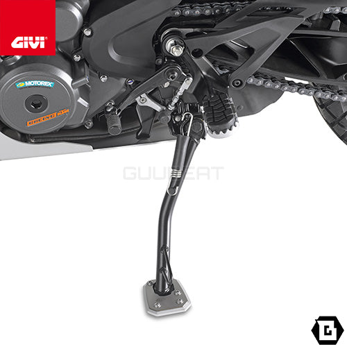 GIVI ES7712 サイドスタンドプレート シルバー/HUSQVARNA ノーデン 901 / KTM 890 アドベンチャー / KTM 790 アドベンチャー / 他専用