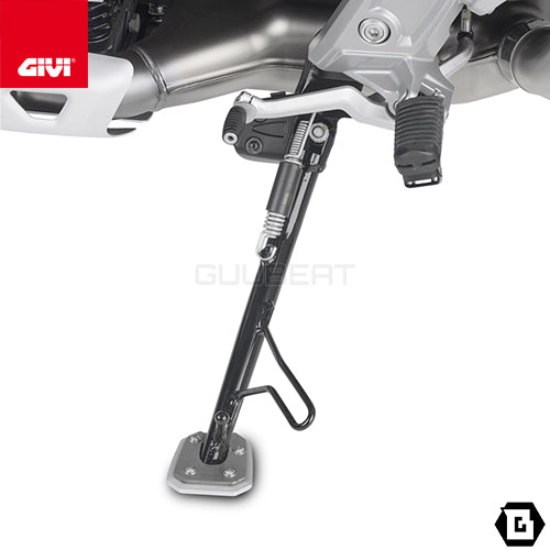 GIVI ES8203 サイドスタンドプレート シルバー/MOTO GUZZI V85 TT専用