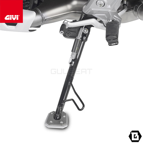 GIVI ES8205 サイドスタンドプレート シルバー/MOTO GUZZI V85 TT専用