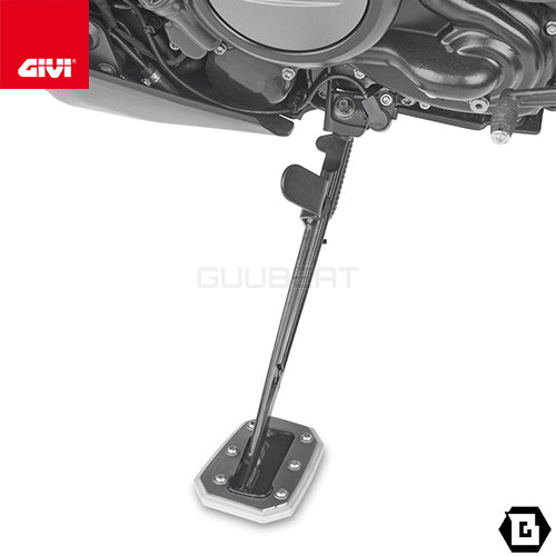 GIVI ES8400 サイドスタンド エクステンション アルミ ステンレス シルバー|HARLEY DAVIDSON パンアメリカン 1250 対応