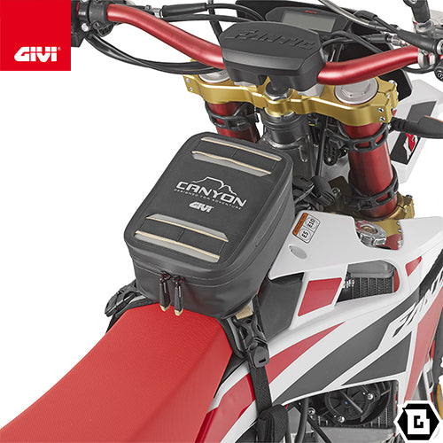 GIVI GRT729 CANYON タンクバッグ 防水 ストラップベルト固定 3L容量 ブラック