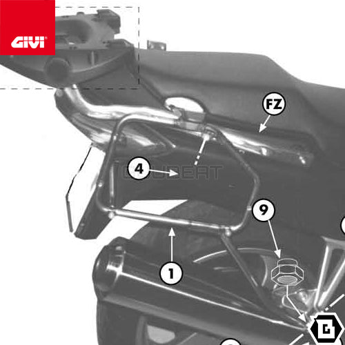 GIVI PL257 サイドケースホルダー MONOKEY ( モノキー ) 用/HONDA VFR800専用