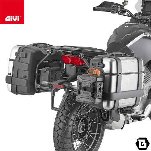 GIVI PLO8208MK サイドケースホルダー MONOKEY ( モノキー ) 用 PL ONE-FIT/MOTO GUZZI ステルヴィオ 1000専用