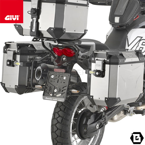 GIVI PLO8209CAM サイドケースホルダー TREKKER OUTBACK MONOKEY CAM-SIDE用 PL ONE-FIT/MOTO GUZZI V85 TT専用