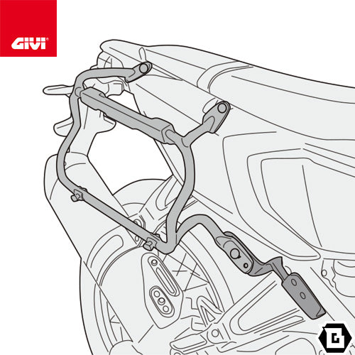 GIVI PLOS2174CAM サイドケースホルダー TREKKER OUTBACK EVO用 PL ONE-FIT CAM-SIDE/YAMAHA テネレ 700専用