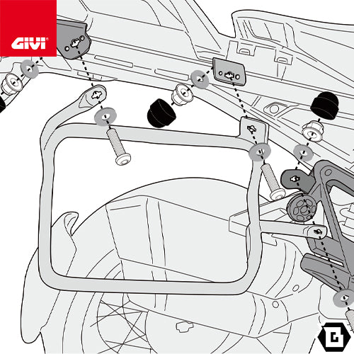 GIVI PLOS5146CAM サイドケースホルダー TREKKER OUTBACK EVO用 PL ONE-FIT CAM-SIDE/BMW R 1300 GS ADVENTURE専用