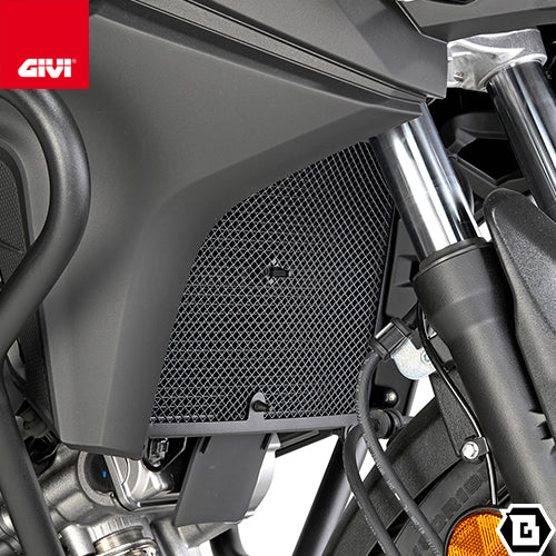 GIVI PR3112 ラジエーターガード コアガード ステンレス製 ブラック/SUZUKI Vストローム 650専用