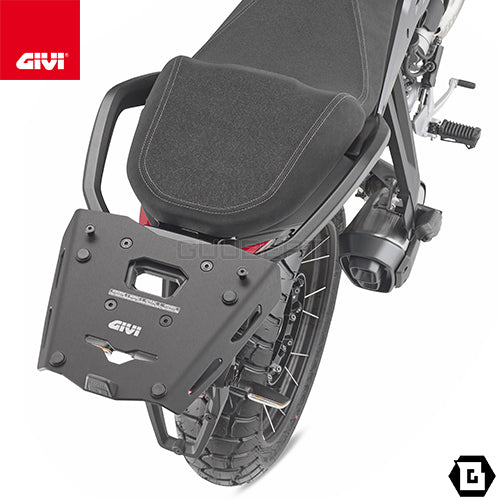 GIVI SRA8208 アルミニウム製 リアキャリア モノキー(MONOKEY)トップケース用 ブラック/MOTO GUZZI ステルヴィオ 1000専用