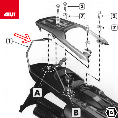 GIVI T213 サイドバッグホルダー/HONDA XL650V トランザルプ専用