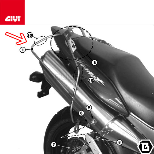 GIVI T214 サイドバッグホルダー/HONDA ホーネット 600専用