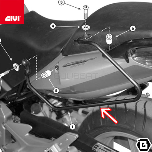 GIVI T218 サイドバッグホルダー/HONDA CBF1000 / ABS / HONDA CBF600N / HONDA CBF600S / HONDA CBF500専用