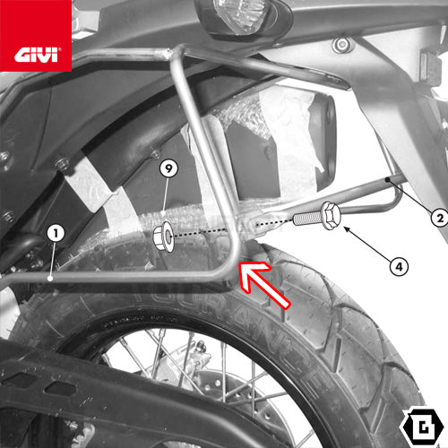 GIVI T221 サイドバッグホルダー/HONDA XL700V トランザルプ専用