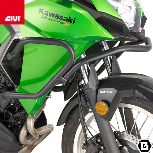 GIVI TN4121 エンジンガード クラッシュバー ブラック/KAWASAKI ヴェルシスX 300 / KAWASAKI ヴェルシスX 250専用