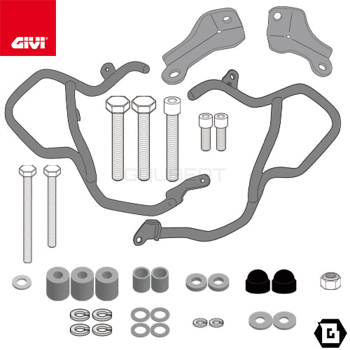 GIVI TN6418 エンジンガード クラッシュバー ブラック/TRIUMPH タイガー 900専用